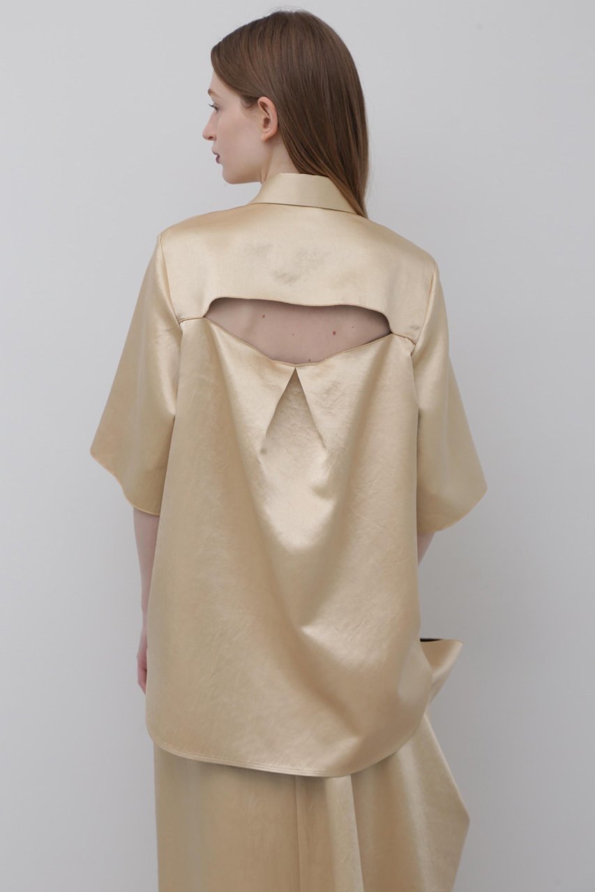 【アドーア/ADORE】のワッシャーサテンブラウス 人気、トレンドファッション・服の通販 founy(ファニー) 　ファッション　Fashion　レディースファッション　Fashion for Women　トップス・カットソー　Cut & Sew Tops　シャツ・ブラウス・オフィスカジュアル　Elegant Blouses & Button-Ups　サテン　Satin, Glossy Fabric　ショート　Short, Short Length　スタンダード　Standard, Basic　スリーブ　Sleeve, Long Sleeve / Short Sleeve　ドレープ　Drape, Draping Fabric　ヨーク　Yoke, Yoke Design　ワッシャー　Washer, Crinkled Finish　other-5|ID: prp329100004504596 ipo3291000000032861410