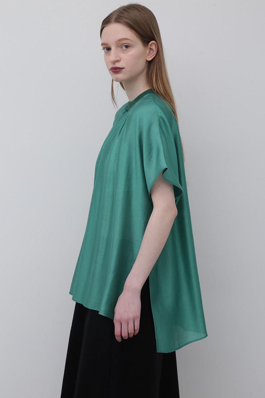 【アドーア/ADORE】のブライトテンセルブラウス 人気、トレンドファッション・服の通販 founy(ファニー) 　ファッション　Fashion　レディースファッション　Fashion for Women　トップス・カットソー　Cut & Sew Tops　シャツ・ブラウス・オフィスカジュアル　Elegant Blouses & Button-Ups　ギャザー　Gathered, Ruffled　シアー　Sheer, See-Through　ショート　Short, Short Length　スタンダード　Standard, Basic　スリーブ　Sleeve, Long Sleeve / Short Sleeve　エレガント 上品　Elegant　other-4|ID: prp329100004504597 ipo3291000000035852570