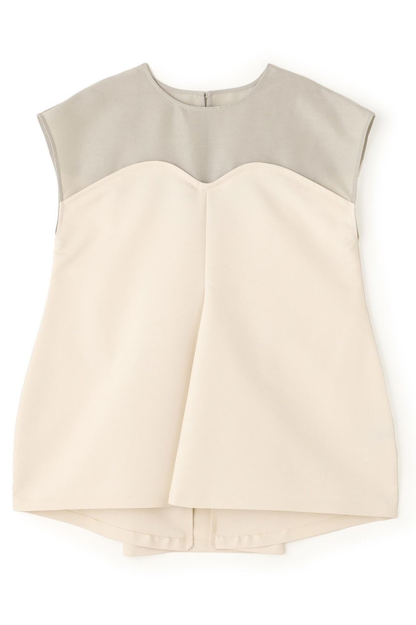 【アドーア/ADORE】のハイデンシティダブルクロスブラウス インテリア・キッズ・メンズ・レディースファッション・服の通販 founy(ファニー) 　ファッション　Fashion　レディースファッション　Fashion for Women　トップス・カットソー　Cut & Sew Tops　キャミソール&ノースリーブ　Camisoles & Sleeveless Tops　シャツ・ブラウス・オフィスカジュアル　Elegant Blouses & Button-Ups　おすすめ　Recommended / Our Picks　セットアップ　Set-Up, Coordinated Outfit　デコルテ　Décolleté, Neckline　ノースリーブ　Sleeveless, No-Sleeve　ビスチェ　Bustier, Corset Top　ベージュ|ID: prp329100004504598 ipo3291000000032861592