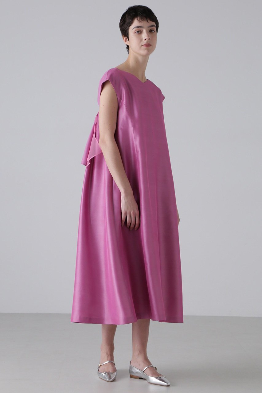 【アドーア/ADORE】のシルクタフタワンピース インテリア・キッズ・メンズ・レディースファッション・服の通販 founy(ファニー) 　ファッション　Fashion　レディースファッション　Fashion for Women　ワンピース　Dresses　チュニック　Tunic Tops & Dresses　シルク　Silk, 100% Silk　タフタ　Taffeta, Structured Fabric　チュニック　Tunic, Long Top　フォーマル　Formal, Dressy　ロング　Long, Long-Length　ピンク|ID: prp329100004504599 ipo3291000000035365670