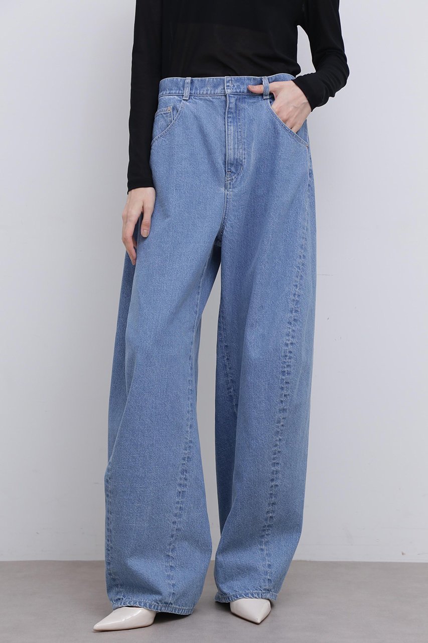 【アドーア/ADORE】のバレルデニムパンツ 人気、トレンドファッション・服の通販 founy(ファニー) 　ファッション　Fashion　レディースファッション　Fashion for Women　パンツ　Pants & Trousers　デニムパンツ・ジーンズ・美脚デニム　Denim Jeans & Pants　スタンダード　Standard, Basic　デニム　Denim, Jeans Material　パターン　Pattern, Design Print　リラックス　Relax, Relaxed Fit　other-4|ID: prp329100004504603 ipo3291000000032928365