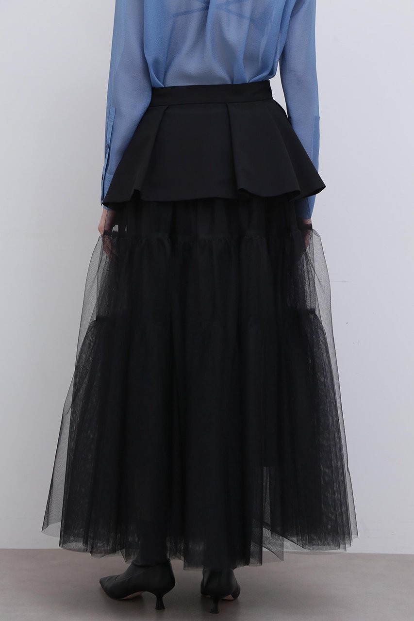 【アドーア/ADORE】のブライトチュールスカート 人気、トレンドファッション・服の通販 founy(ファニー) 　ファッション　Fashion　レディースファッション　Fashion for Women　スカート　Skirts　ロングスカート　Long Skirts / Maxi & Midi Skirts　アクセサリー　Fashion Accessories　スタンダード　Standard, Basic　ティアード　Tiered, Tiered Style　ペプラム　Peplum, Flared Hem　ロング　Long, Long-Length　other-5|ID: prp329100004504608 ipo3291000000032823430