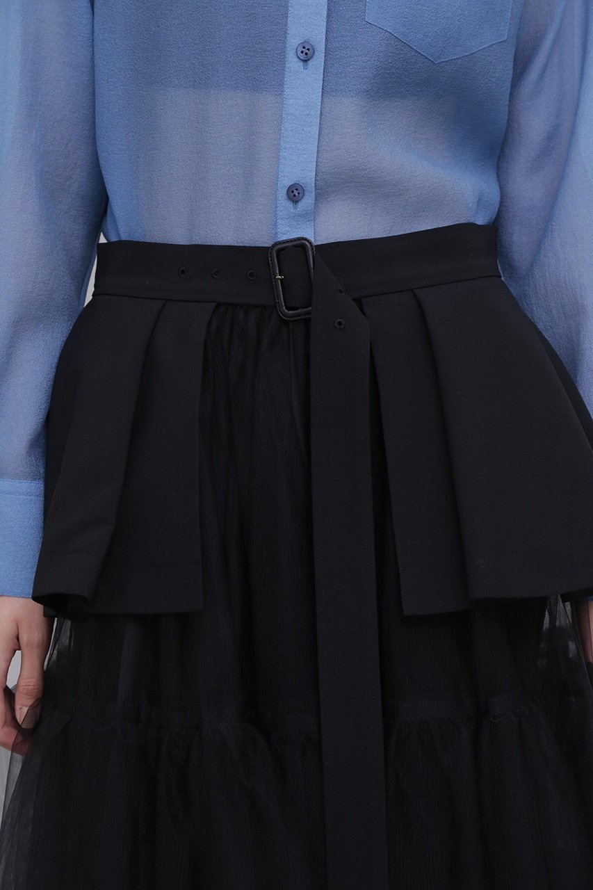 【アドーア/ADORE】のブライトチュールスカート 人気、トレンドファッション・服の通販 founy(ファニー) 　ファッション　Fashion　レディースファッション　Fashion for Women　スカート　Skirts　ロングスカート　Long Skirts / Maxi & Midi Skirts　アクセサリー　Fashion Accessories　スタンダード　Standard, Basic　ティアード　Tiered, Tiered Style　ペプラム　Peplum, Flared Hem　ロング　Long, Long-Length　other-7|ID: prp329100004504608 ipo3291000000032823432