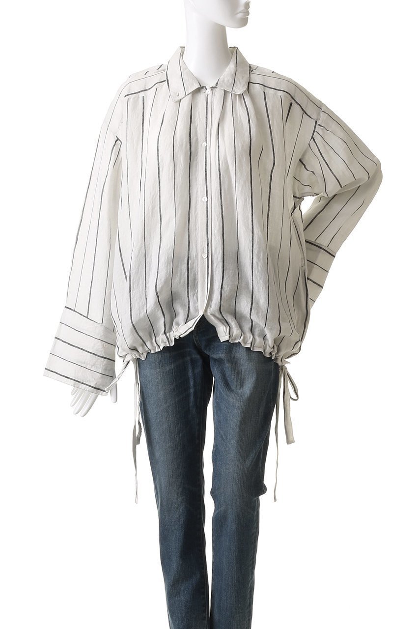 【マリリンムーン/MARILYN MOON】の【WALANCE】カディリネンシャツ 人気、トレンドファッション・服の通販 founy(ファニー) 　ファッション　Fashion　レディースファッション　Fashion for Women　トップス・カットソー　Cut & Sew Tops　シャツ・ブラウス・オフィスカジュアル　Elegant Blouses & Button-Ups　ストリング　String, Drawstring　スリーブ　Sleeve, Long Sleeve / Short Sleeve　パジャマ　Pajamas, Sleepwear　ブルゾン　Blouson, Bomber Jacket　リネン　Linen, Linen Fabric　ロング　Long, Long-Length　羽織　Haori, Light Jacket　other-6|ID: prp329100004506003 ipo3291000000032907319