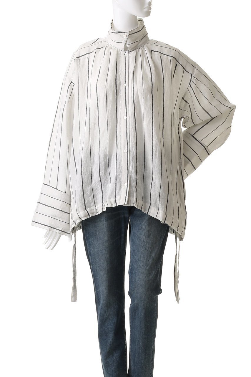 【マリリンムーン/MARILYN MOON】の【WALANCE】カディリネンシャツ 人気、トレンドファッション・服の通販 founy(ファニー) 　ファッション　Fashion　レディースファッション　Fashion for Women　トップス・カットソー　Cut & Sew Tops　シャツ・ブラウス・オフィスカジュアル　Elegant Blouses & Button-Ups　ストリング　String, Drawstring　スリーブ　Sleeve, Long Sleeve / Short Sleeve　パジャマ　Pajamas, Sleepwear　ブルゾン　Blouson, Bomber Jacket　リネン　Linen, Linen Fabric　ロング　Long, Long-Length　羽織　Haori, Light Jacket　other-7|ID: prp329100004506003 ipo3291000000032907322