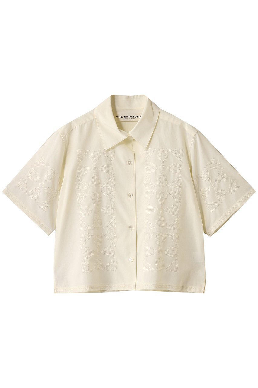 【シンゾーン/Shinzone】のタイルエンブロイダリーシャツ 人気、トレンドファッション・服の通販 founy(ファニー) 　ファッション　Fashion　レディースファッション　Fashion for Women　トップス・カットソー　Cut & Sew Tops　シャツ・ブラウス・オフィスカジュアル　Elegant Blouses & Button-Ups　エンブロイダリー　Embroidery Design　クロップド　Cropped, Short Length　ショート　Short, Short Length　シンプル　Simple, Minimal　スリーブ　Sleeve, Long Sleeve / Short Sleeve　バランス　Balance, Style Balance　 other-1|ID: prp329100004506008 ipo3291000000032908658