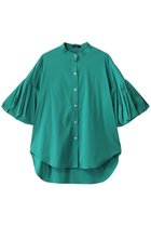 【エムフィル/M Fil】のコットンストレッチブロード ボリュームスリーブシャツ 人気、トレンドファッション・服の通販 founy(ファニー) ファッション Fashion レディースファッション Fashion for Women トップス・カットソー Cut & Sew Tops シャツ・ブラウス・オフィスカジュアル Elegant Blouses & Button-Ups ボリューム袖・フリルスリーブブラウス Voluminous & Ruffle Sleeves / Puffy Sleeve Tops ショート Short, Short Length シンプル Simple, Minimal スリム Slim, Slim Fit スリーブ Sleeve, Long Sleeve / Short Sleeve フェミニン Feminine, Girly thumbnail グリーン|ID: prp329100004506011 ipo3291000000034955203