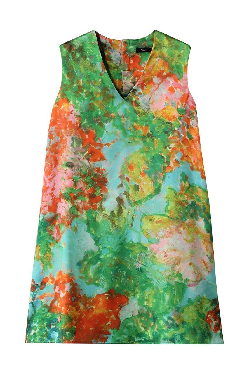 【エムフィル/M Fil】のAqua Flora プリント Vネック ロングブラウス 人気、トレンドファッション・服の通販 founy(ファニー) 　ファッション　Fashion　レディースファッション　Fashion for Women　トップス・カットソー　Cut & Sew Tops　キャミソール&ノースリーブ　Camisoles & Sleeveless Tops　シャツ・ブラウス・オフィスカジュアル　Elegant Blouses & Button-Ups　Vネックトップス　V-Neck Tops / V-Cut Neckline Shirts　スタイリッシュ　Stylish, Fashionable　ドレープ　Drape, Draping Fabric　ノースリーブ　Sleeveless, No-Sleeve　バランス　Balance, Style Balance　フレア　Flare, Flared　プリント　Print, Printed Pattern　ロング　Long, Long-Length　 other-1|ID: prp329100004506012 ipo3291000000032908574