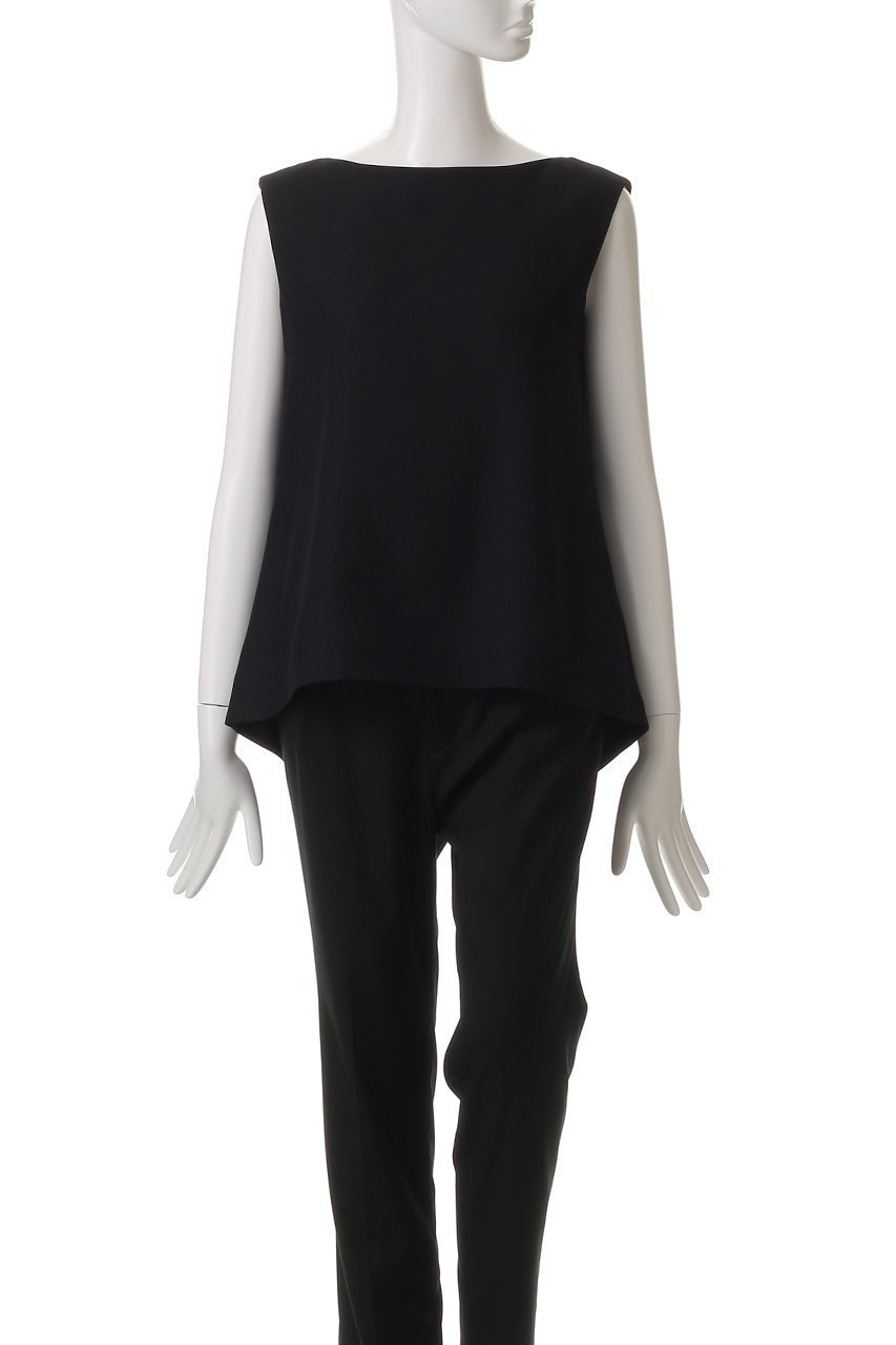【エムフィル/M Fil】のバックサテンジョーゼット ドロップテールブラウス 人気、トレンドファッション・服の通販 founy(ファニー) 　ファッション　Fashion　レディースファッション　Fashion for Women　トップス・カットソー　Cut & Sew Tops　キャミソール&ノースリーブ　Camisoles & Sleeveless Tops　シャツ・ブラウス・オフィスカジュアル　Elegant Blouses & Button-Ups　バッグ　Bags　サテン　Satin, Glossy Fabric　シルク　Silk, 100% Silk　シンプル　Simple, Minimal　ジョーゼット　Georgette, Semi-Sheer Fabric　ドレープ　Drape, Draping Fabric　ノースリーブ　Sleeveless, No-Sleeve　フォーマル　Formal, Dressy　ボトム　Bottoms, Lower Wear　エレガント 上品　Elegant　other-2|ID: prp329100004506013 ipo3291000000032908597