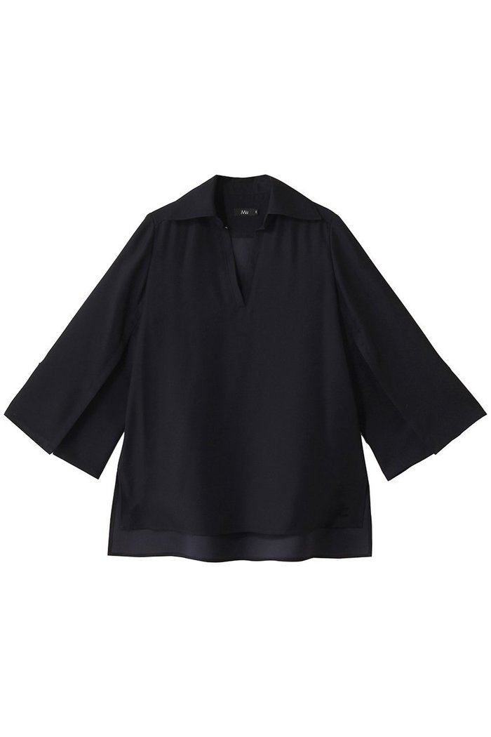 【エムフィル/M Fil】のバックサテンジョーゼット スリットスリーブブラウス インテリア・キッズ・メンズ・レディースファッション・服の通販 founy(ファニー) https://founy.com/ ファッション Fashion レディースファッション Fashion for Women トップス・カットソー Cut & Sew Tops シャツ・ブラウス・オフィスカジュアル Elegant Blouses & Button-Ups バッグ Bags サテン Satin, Glossy Fabric シルク Silk, 100% Silk ジョーゼット Georgette, Semi-Sheer Fabric スリット Slit, Slit Detail スリーブ Sleeve, Long Sleeve / Short Sleeve ドレープ Drape, Draping Fabric ロング Long, Long-Length エレガント 上品 Elegant |ID: prp329100004506014 ipo3291000000032908618