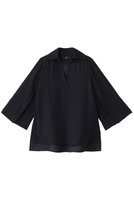 【エムフィル/M Fil】のバックサテンジョーゼット スリットスリーブブラウス 人気、トレンドファッション・服の通販 founy(ファニー) ファッション Fashion レディースファッション Fashion for Women トップス・カットソー Cut & Sew Tops シャツ・ブラウス・オフィスカジュアル Elegant Blouses & Button-Ups バッグ Bags サテン Satin, Glossy Fabric シルク Silk, 100% Silk ジョーゼット Georgette, Semi-Sheer Fabric スリット Slit, Slit Detail スリーブ Sleeve, Long Sleeve / Short Sleeve ドレープ Drape, Draping Fabric ロング Long, Long-Length エレガント 上品 Elegant |ID:prp329100004506014