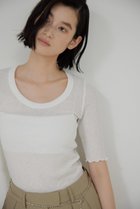 【ガリャルダガランテ/GALLARDAGALANTE】の【La nature linge】シアーワッフルTee ホワイト|ID: prp329100004506021 ipo3291000000032810737
