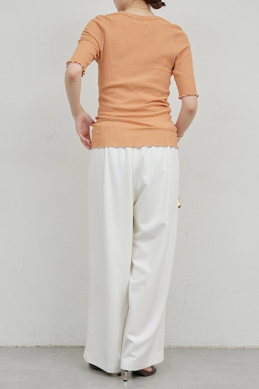【ガリャルダガランテ/GALLARDAGALANTE】の【La nature linge】シアーワッフルTee 人気、トレンドファッション・服の通販 founy(ファニー) 　ファッション　Fashion　レディースファッション　Fashion for Women　トップス・カットソー　Cut & Sew Tops　シャツ・ブラウス・オフィスカジュアル　Elegant Blouses & Button-Ups　ロングTシャツ・Tシャツ　Longline T-Shirts & Tees　カットソー・ベーシックTシャツ　Cut-and-Sewn Tops / Stretch Tees & Basics　インナー　Innerwear　コンパクト　Compact, Small Size　ショート　Short, Short Length　ジャケット　Jacket, Outerwear　スリーブ　Sleeve, Long Sleeve / Short Sleeve　フィット　Fit, Slim Fit　ラウンド　Round, Round Neck　ワッフル　Waffle, Waffle Knit　other-4|ID: prp329100004506021 ipo3291000000032810742