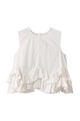 【マリリンムーン/MARILYN MOON】の2wayスパイラルラッフルスリーブレスブラウス 人気、トレンドファッション・服の通販 founy(ファニー) ファッション Fashion レディースファッション Fashion for Women トップス・カットソー Cut & Sew Tops キャミソール&ノースリーブ Camisoles & Sleeveless Tops シャツ・ブラウス・オフィスカジュアル Elegant Blouses & Button-Ups おすすめ Recommended / Our Picks オケージョン Occasion Wear カットソー Cut and Sewn Top サテン Satin, Glossy Fabric ノースリーブ Sleeveless, No-Sleeve ベスト Vest, Waistcoat ラッフル Ruffle, Frill ワイド Wide, Wide Fit 人気 Popular, Best Seller |ID:prp329100004506041
