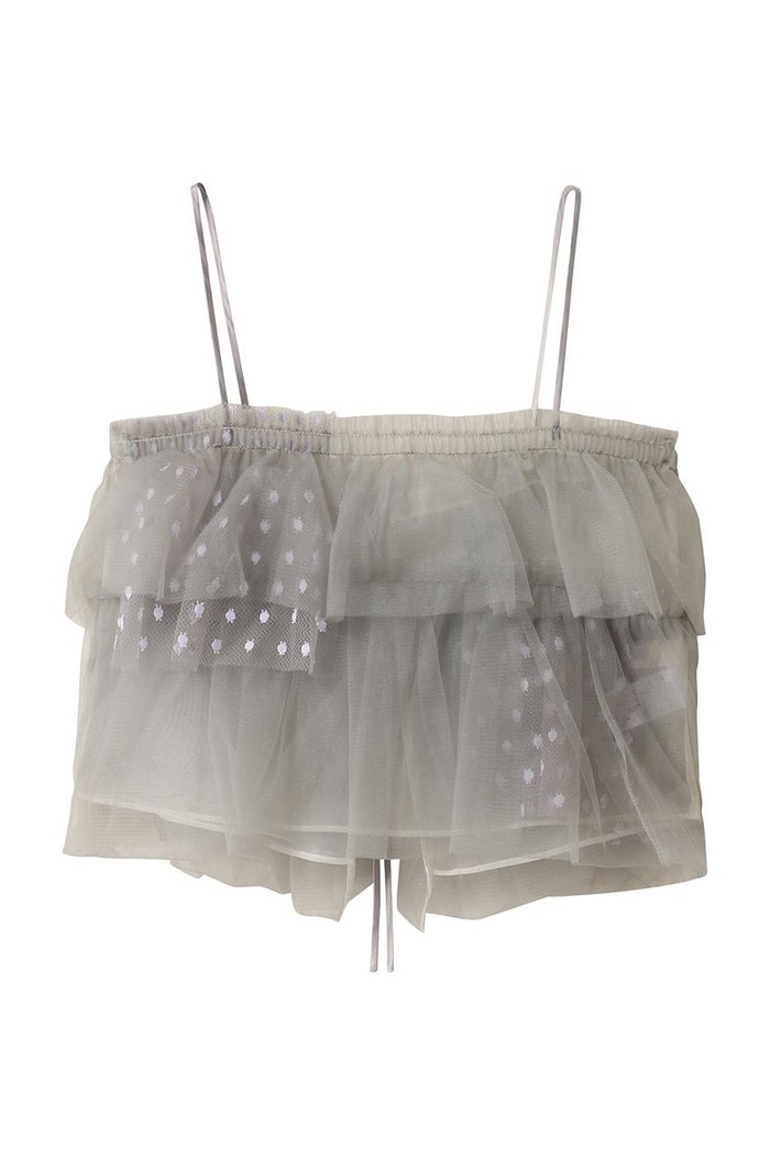 【マリリンムーン/MARILYN MOON】のレイヤードドットチュール5wayキャミソール インテリア・キッズ・メンズ・レディースファッション・服の通販 founy(ファニー) https://founy.com/ ファッション Fashion レディースファッション Fashion for Women トップス・カットソー Cut & Sew Tops キャミソール&ノースリーブ Camisoles & Sleeveless Tops シャツ・ブラウス・オフィスカジュアル Elegant Blouses & Button-Ups オーガンジー Organza Fabric カットソー Cut and Sewn Top キャミソール Camisole, Spaghetti Strap Top シンプル Simple, Minimal ノースリーブ Sleeveless, No-Sleeve ランダム Random, Irregular 人気 Popular, Best Seller 夏 Summer |ID: prp329100004506042 ipo3291000000034955187