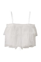 【マリリンムーン/MARILYN MOON】のレイヤードドットチュール5wayキャミソール 人気、トレンドファッション・服の通販 founy(ファニー) ファッション Fashion レディースファッション Fashion for Women トップス・カットソー Cut & Sew Tops キャミソール&ノースリーブ Camisoles & Sleeveless Tops シャツ・ブラウス・オフィスカジュアル Elegant Blouses & Button-Ups オーガンジー Organza Fabric カットソー Cut and Sewn Top キャミソール Camisole, Spaghetti Strap Top シンプル Simple, Minimal ノースリーブ Sleeveless, No-Sleeve ランダム Random, Irregular 人気 Popular, Best Seller 夏 Summer thumbnail ホワイト|ID: prp329100004506042 ipo3291000000034955189