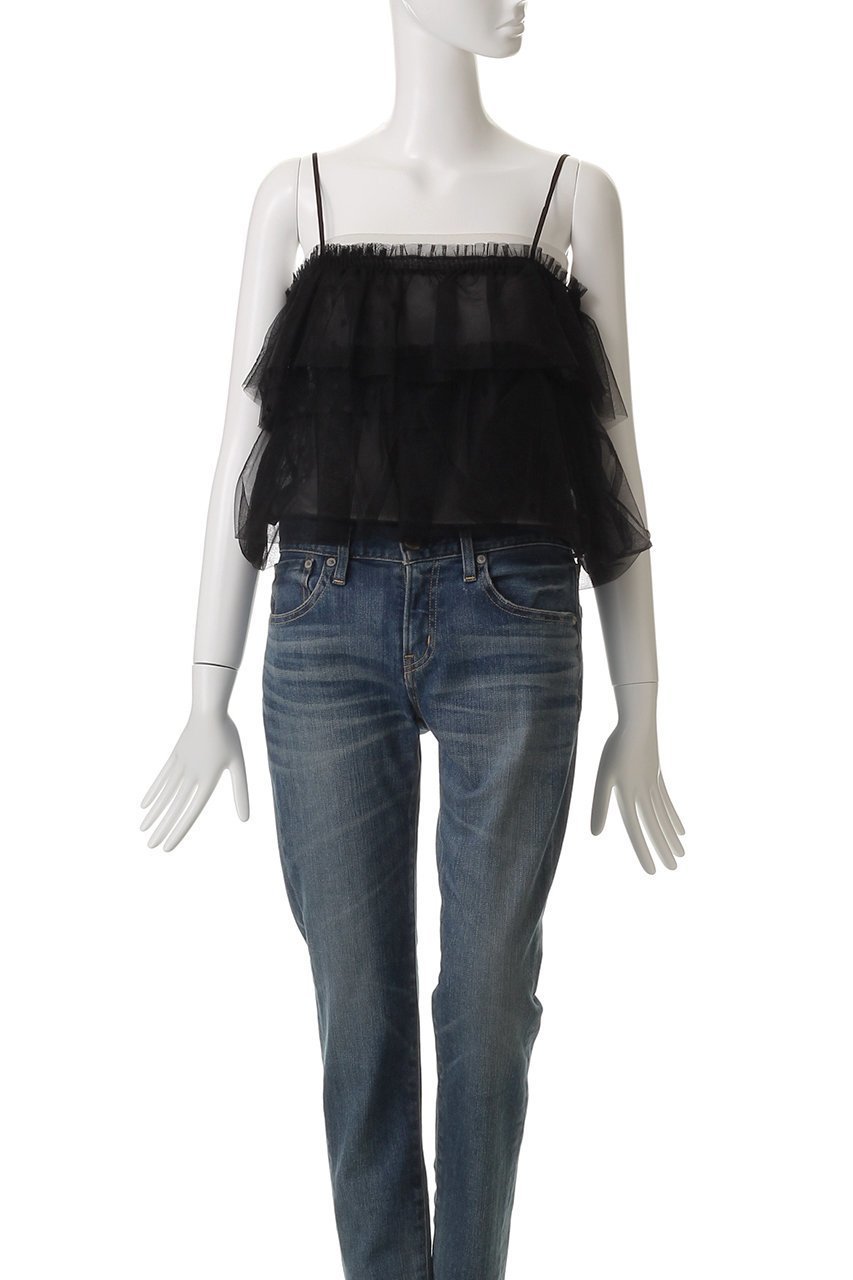 【マリリンムーン/MARILYN MOON】のレイヤードドットチュール5wayキャミソール 人気、トレンドファッション・服の通販 founy(ファニー) 　ファッション　Fashion　レディースファッション　Fashion for Women　トップス・カットソー　Cut & Sew Tops　キャミソール&ノースリーブ　Camisoles & Sleeveless Tops　シャツ・ブラウス・オフィスカジュアル　Elegant Blouses & Button-Ups　オーガンジー　Organza Fabric　カットソー　Cut and Sewn Top　キャミソール　Camisole, Spaghetti Strap Top　シンプル　Simple, Minimal　ノースリーブ　Sleeveless, No-Sleeve　ランダム　Random, Irregular　人気　Popular, Best Seller　夏　Summer　other-2|ID: prp329100004506042 ipo3291000000034955190