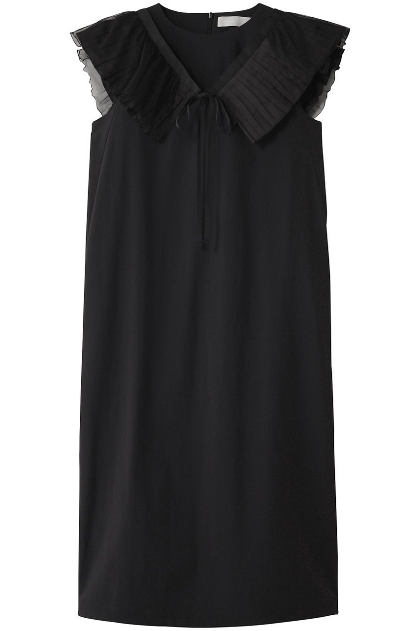 【マリリンムーン/MARILYN MOON】の4wayラッフルプリーツストレッチタフタドレス 人気、トレンドファッション・服の通販 founy(ファニー) 　ファッション　Fashion　レディースファッション　Fashion for Women　ワンピース　Dresses　フォーマル・パーティードレス・結婚式用ドレス　Elegant & Casual Dresses　チュニック　Tunic Tops & Dresses　シンプル　Simple, Minimal　ストレッチ　Stretch, Stretchy Fabric　タフタ　Taffeta, Structured Fabric　チュニック　Tunic, Long Top　チュール　Tulip, Tulip Motif　ドレス　Dress, One-Piece　ラッフル　Ruffle, Frill　ランダム　Random, Irregular　ロング　Long, Long-Length　吸水　Absorbent, Quick-Dry　夏　Summer　 other-1|ID: prp329100004506044 ipo3291000000034954645