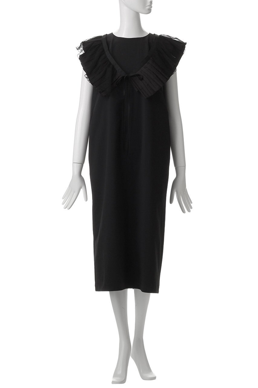 【マリリンムーン/MARILYN MOON】の4wayラッフルプリーツストレッチタフタドレス 人気、トレンドファッション・服の通販 founy(ファニー) 　ファッション　Fashion　レディースファッション　Fashion for Women　ワンピース　Dresses　フォーマル・パーティードレス・結婚式用ドレス　Elegant & Casual Dresses　チュニック　Tunic Tops & Dresses　シンプル　Simple, Minimal　ストレッチ　Stretch, Stretchy Fabric　タフタ　Taffeta, Structured Fabric　チュニック　Tunic, Long Top　チュール　Tulip, Tulip Motif　ドレス　Dress, One-Piece　ラッフル　Ruffle, Frill　ランダム　Random, Irregular　ロング　Long, Long-Length　吸水　Absorbent, Quick-Dry　夏　Summer　other-2|ID: prp329100004506044 ipo3291000000034954647