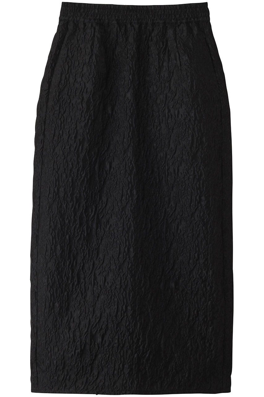 【マリリンムーン/MARILYN MOON】のフローティングジャガード Iラインスカート インテリア・キッズ・メンズ・レディースファッション・服の通販 founy(ファニー) ファッション Fashion レディースファッション Fashion for Women スカート Skirts おすすめ Recommended / Our Picks エレガント 上品 Elegant カットソー Cut and Sewn Top ギャザー Gathered, Ruffled シャーリング Shirring, Ruched ジャカード/ジャガード Jacquard, Woven Pattern モダン Modern, Contemporary リュクス Luxury, Elegant, High-End, Chic ブラック|ID: prp329100004506046 ipo3291000000036543535