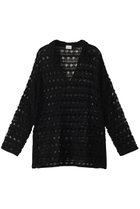 【マノフ/MANOF】のCROCHET KNIT TOPS/トップス BLACK|ID:prp329100004506056