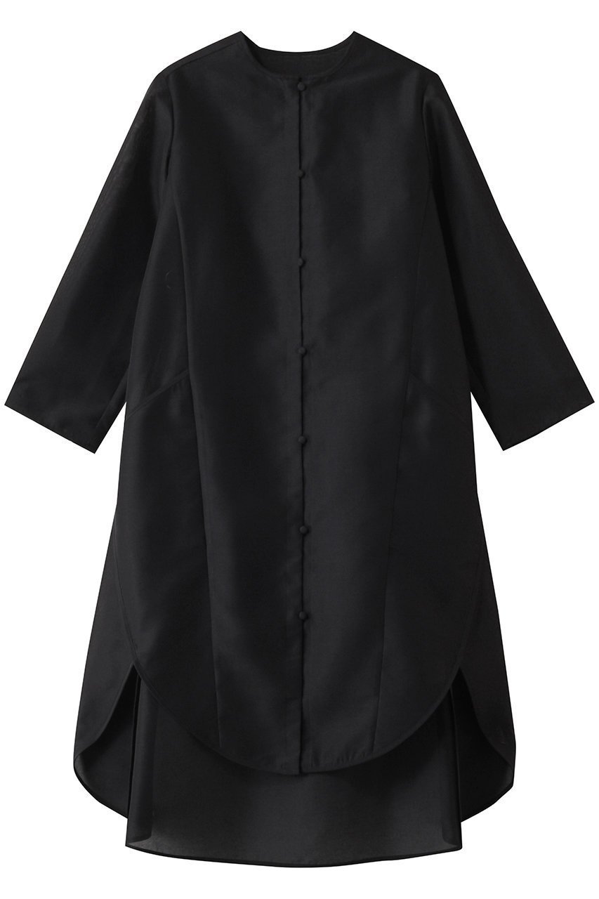【エムフィル/M Fil】のオーガンジー シアーロングシャツ インテリア・キッズ・メンズ・レディースファッション・服の通販 founy(ファニー) 　ファッション　Fashion　レディースファッション　Fashion for Women　トップス・カットソー　Cut & Sew Tops　シャツ・ブラウス・オフィスカジュアル　Elegant Blouses & Button-Ups　オーガンジー　Organza Fabric　スタイリッシュ　Stylish, Fashionable　スリーブ　Sleeve, Long Sleeve / Short Sleeve　タンク　Tank Top, Sleeveless Top　ロング　Long, Long-Length　ブラック|ID: prp329100004506061 ipo3291000000032908506