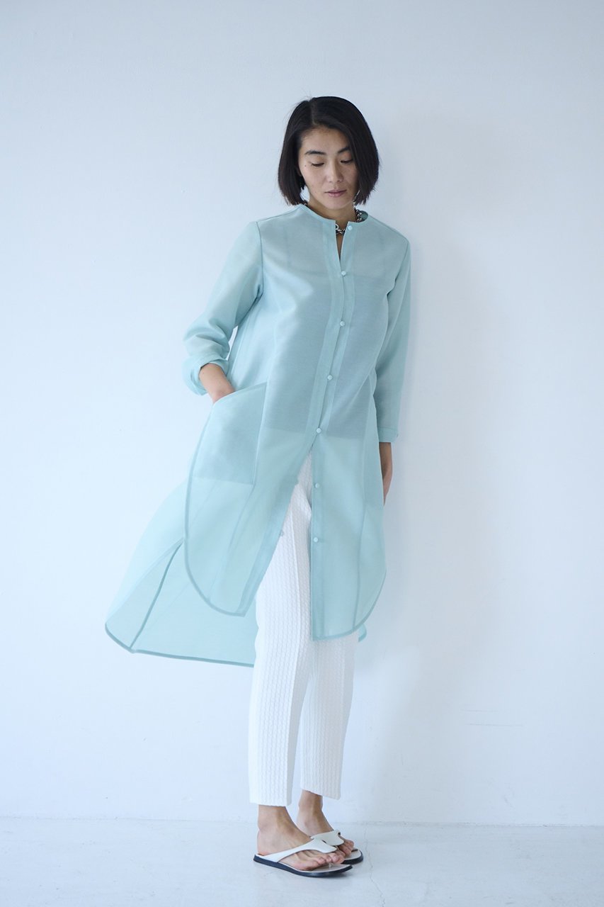 【エムフィル/M Fil】のオーガンジー シアーロングシャツ 人気、トレンドファッション・服の通販 founy(ファニー) 　ファッション　Fashion　レディースファッション　Fashion for Women　トップス・カットソー　Cut & Sew Tops　シャツ・ブラウス・オフィスカジュアル　Elegant Blouses & Button-Ups　オーガンジー　Organza Fabric　スタイリッシュ　Stylish, Fashionable　スリーブ　Sleeve, Long Sleeve / Short Sleeve　タンク　Tank Top, Sleeveless Top　ロング　Long, Long-Length　other-6|ID: prp329100004506061 ipo3291000000032908523