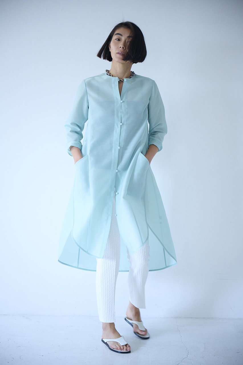 【エムフィル/M Fil】のオーガンジー シアーロングシャツ 人気、トレンドファッション・服の通販 founy(ファニー) 　ファッション　Fashion　レディースファッション　Fashion for Women　トップス・カットソー　Cut & Sew Tops　シャツ・ブラウス・オフィスカジュアル　Elegant Blouses & Button-Ups　オーガンジー　Organza Fabric　スタイリッシュ　Stylish, Fashionable　スリーブ　Sleeve, Long Sleeve / Short Sleeve　タンク　Tank Top, Sleeveless Top　ロング　Long, Long-Length　other-7|ID: prp329100004506061 ipo3291000000032908528
