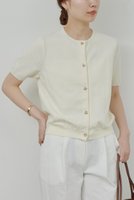 【ガリャルダガランテ/GALLARDAGALANTE】のTバーハーフスリーブカーディガン 人気、トレンドファッション・服の通販 founy(ファニー) ファッション Fashion レディースファッション WOMEN トップス・カットソー Tops/Tshirt ニット Knit Tops カーディガン Cardigans カーディガン Cardigan コンパクト Compact スリーブ Sleeve デニム Denim フロント Front ボトム Bottom ワイド Wide NEW・新作・新着・新入荷 New Arrivals |ID:prp329100004506068