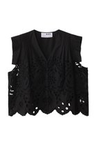 【スリー ドッツ/three dots】のトロピカル レーストップス ブラック|ID: prp329100004506075 ipo3291000000036393696