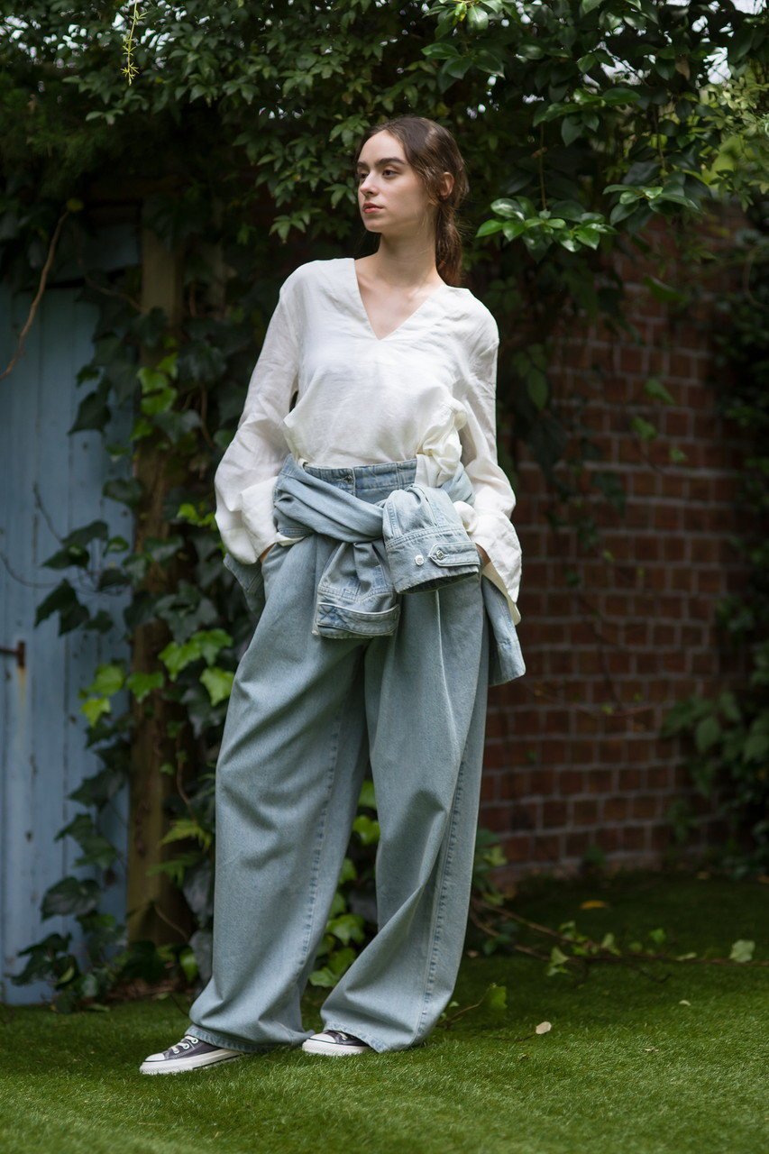 【マーレット/MERLETTE】のTRIBECA プリーツハイウエスト バレルデニム 人気、トレンドファッション・服の通販 founy(ファニー) 　ファッション　Fashion　レディースファッション　Fashion for Women　パンツ　Pants & Trousers　デニムパンツ・ジーンズ・美脚デニム　Denim Jeans & Pants　カットソー　Cut and Sewn Top　デニム　Denim, Jeans Material　トレンド　Trend, Trending Now　プリーツ　Pleats, Pleated　other-7|ID: prp329100004506084 ipo3291000000032648160