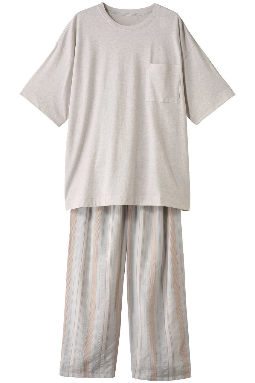 【キッドブルー/KID BLUE / MEN】の【MEN】25CRサッカーストライプパジャマ インテリア・キッズ・メンズ・レディースファッション・服の通販 founy(ファニー) 　ファッション　Fashion　メンズファッション　Fashion for Men　サッカー　Seersucker, Summer Fabric　シンプル　Simple, Minimal　ストライプ　Stripe, Striped Pattern　パジャマ　Pajamas, Sleepwear　夏　Summer　春　Spring　S/S・春夏　SS, Spring/Summer, Warm Season　サックス|ID: prp329100004506095 ipo3291000000032833144