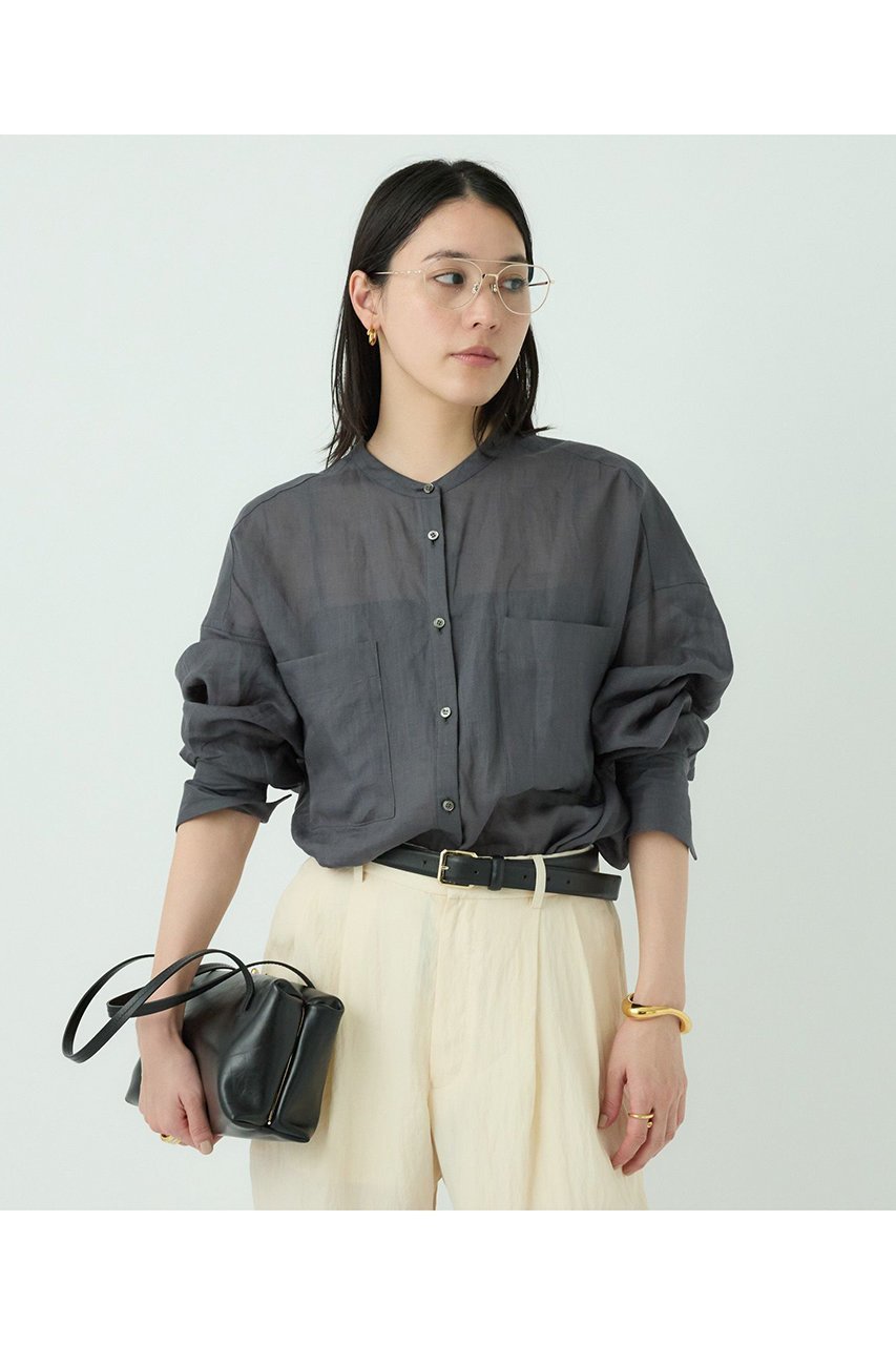 【カオス/Chaos】のリスタラミーシャツ インテリア・キッズ・メンズ・レディースファッション・服の通販 founy(ファニー) 　ファッション　Fashion　レディースファッション　WOMEN　トップス・カットソー　Tops/Tshirt　シャツ/ブラウス　Shirts/Blouses　スリーブ　Sleeve　バランス　Balance　ブルゾン　Blouson　ロング　Long　人気　Popularity　チャコール|ID: prp329100004506100 ipo3291000000031874578