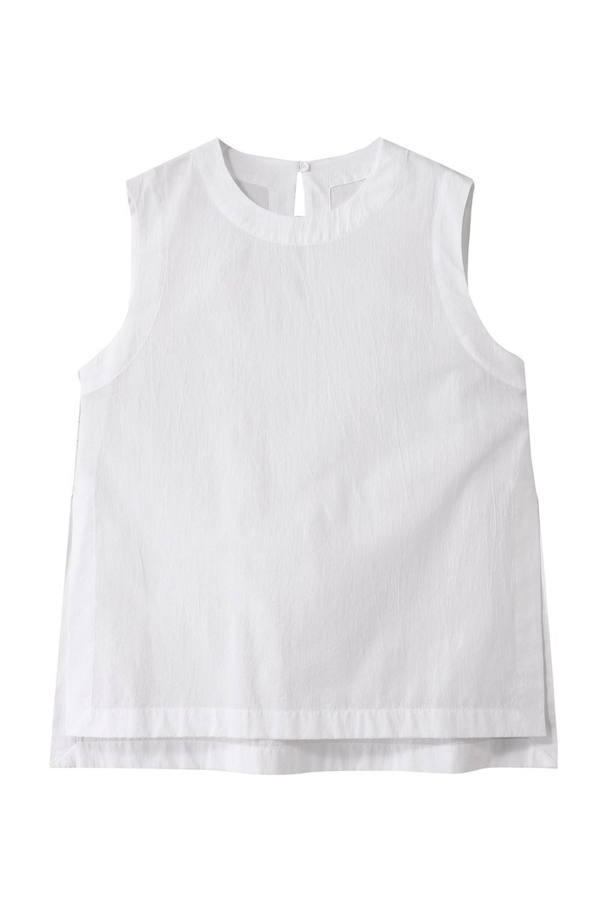 【エリオポール/heliopole】のサイドスリットスリーブレスブラウス 人気、トレンドファッション・服の通販 founy(ファニー) 　ファッション　Fashion　レディースファッション　Fashion for Women　トップス・カットソー　Cut & Sew Tops　キャミソール&ノースリーブ　Camisoles & Sleeveless Tops　シャツ・ブラウス・オフィスカジュアル　Elegant Blouses & Button-Ups　シンプル　Simple, Minimal　スリット　Slit, Slit Detail　ノースリーブ　Sleeveless, No-Sleeve　フェミニン　Feminine, Girly　ヘムライン　Hemline, Bottom Cut　マニッシュ　Mannish, Boyish　 other-1|ID: prp329100004506102 ipo3291000000035062707