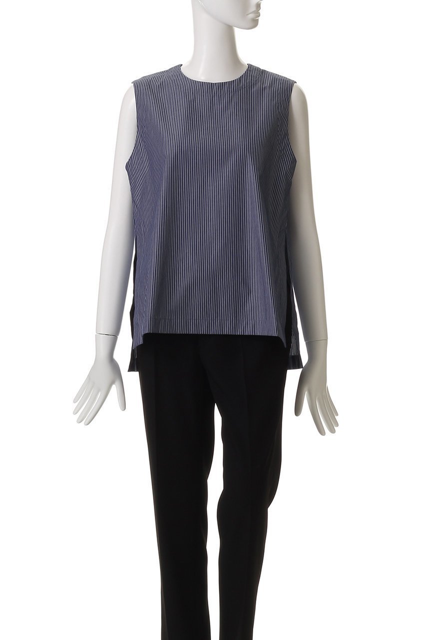 【エリオポール/heliopole】のサイドスリットスリーブレスブラウス 人気、トレンドファッション・服の通販 founy(ファニー) 　ファッション　Fashion　レディースファッション　Fashion for Women　トップス・カットソー　Cut & Sew Tops　キャミソール&ノースリーブ　Camisoles & Sleeveless Tops　シャツ・ブラウス・オフィスカジュアル　Elegant Blouses & Button-Ups　シンプル　Simple, Minimal　スリット　Slit, Slit Detail　ノースリーブ　Sleeveless, No-Sleeve　フェミニン　Feminine, Girly　ヘムライン　Hemline, Bottom Cut　マニッシュ　Mannish, Boyish　other-2|ID: prp329100004506102 ipo3291000000036029277