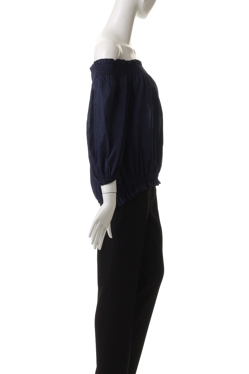 【エリオポール/heliopole】のコットンローンオフショルダーブラウス 人気、トレンドファッション・服の通販 founy(ファニー) 　ファッション　Fashion　レディースファッション　Fashion for Women　トップス・カットソー　Cut & Sew Tops　シャツ・ブラウス・オフィスカジュアル　Elegant Blouses & Button-Ups　ギャザー　Gathered, Ruffled　ショート　Short, Short Length　スリーブ　Sleeve, Long Sleeve / Short Sleeve　フェミニン　Feminine, Girly　再入荷　Restock / Back in Stock　other-3|ID: prp329100004506105 ipo3291000000032908275