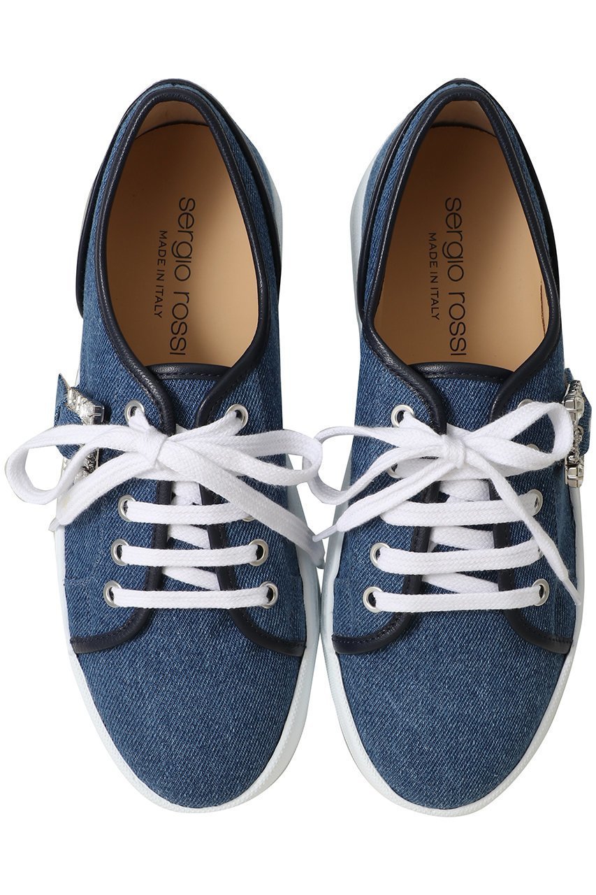 【セルジオ ロッシ/SERGIO ROSSI】のsrTWENTY BUCKLE スニーカー 人気、トレンドファッション・服の通販 founy(ファニー) 　ファッション　Fashion　レディースファッション　Fashion for Women　クリスタル　Crystal, Swarovski　スニーカー　Sneakers, Trainers　デニム　Denim, Jeans Material　パイピング　Piping, Trim Design　リュクス　Luxury, Elegant, High-End, Chic　other-2|ID: prp329100004506108 ipo3291000000036180161