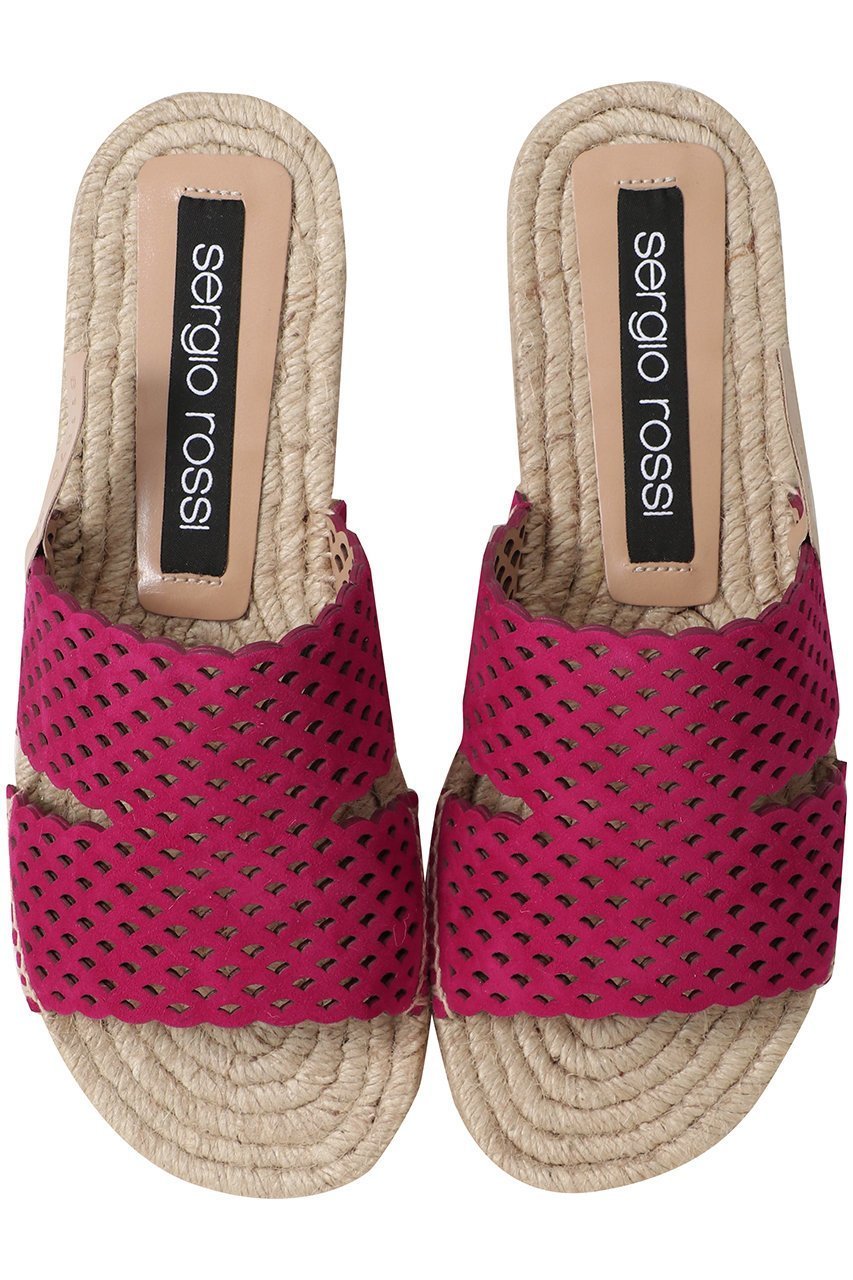 【セルジオ ロッシ/SERGIO ROSSI】のsrMICRO MERMAID フラットサンダル インテリア・キッズ・メンズ・レディースファッション・服の通販 founy(ファニー) 　ファッション　Fashion　レディースファッション　Fashion for Women　おすすめ　Recommended / Our Picks　インソール　Shoe Insole　サマー　Summer, Summer Style　サンダル　Sandals, Summer Shoes　フラット　Flat, Flat Shoes　ラフィア　Raffia, Natural Straw　リゾート　Resort, Vacation Style　ワーク　Workwear, Utility Style　インディアンピンク|ID: prp329100004506109 ipo3291000000032804508