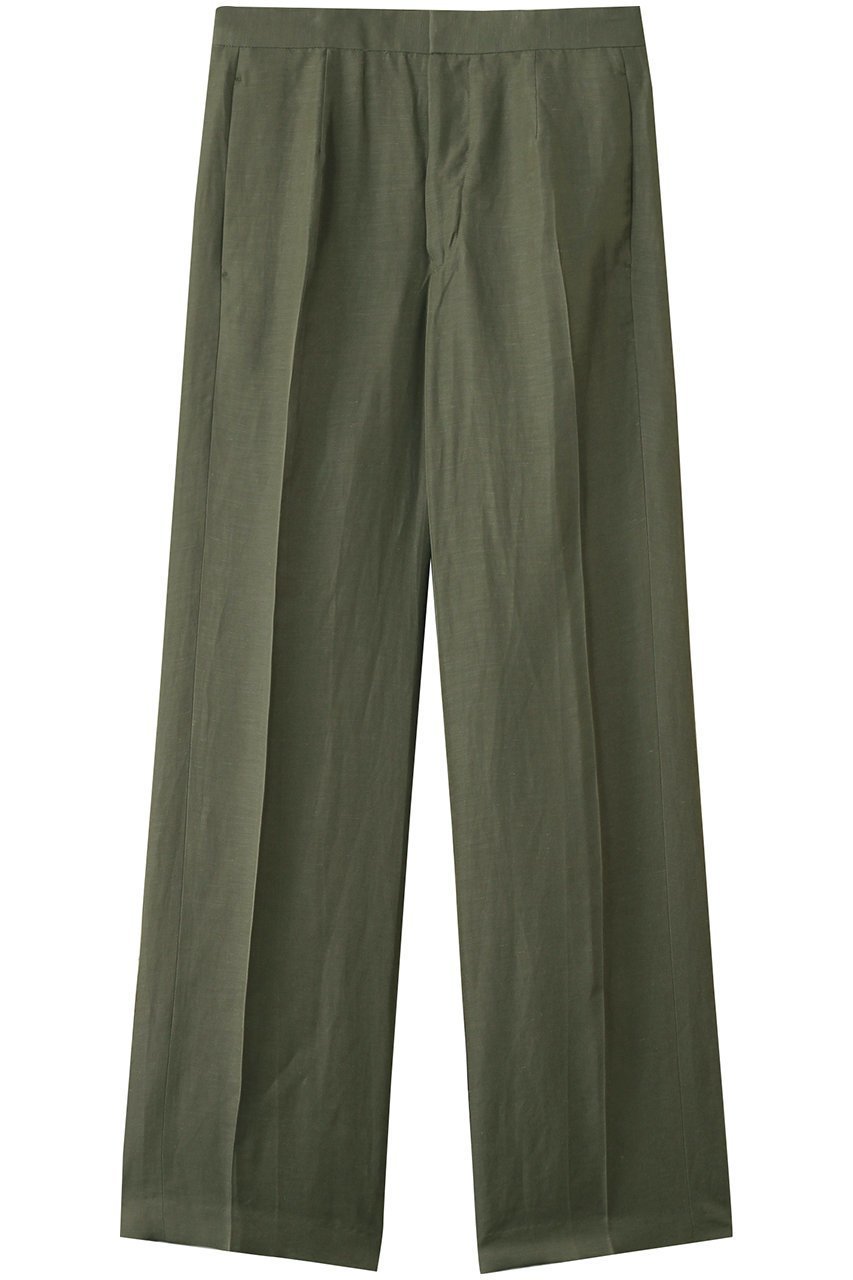 【ベイジ,/BEIGE,】のBERNARD(ベルナール)/リネンストレートフルレングスパンツ インテリア・キッズ・メンズ・レディースファッション・服の通販 founy(ファニー) 　ファッション　Fashion　レディースファッション　Fashion for Women　パンツ　Pants & Trousers　ジャケット　Jacket, Outerwear　ストレート　Straight, Straight Cut　スニーカー　Sneakers, Trainers　センター　Center, Center Line　ダウン　Down, Puffer　リネン　Linen, Linen Fabric　エレガント 上品　Elegant　Olive|ID: prp329100004506113 ipo3291000000035068515