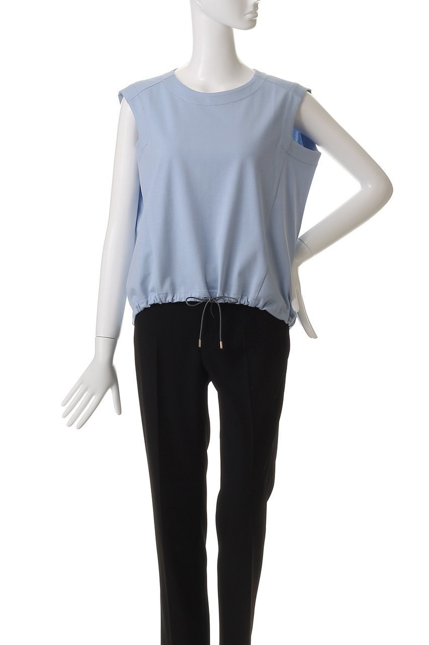【ベイジ,/BEIGE,】のIXIA(イキシア)/コットンノースリーブドロストトップス 人気、トレンドファッション・服の通販 founy(ファニー) 　ファッション　Fashion　レディースファッション　Fashion for Women　トップス・カットソー　Cut & Sew Tops　キャミソール&ノースリーブ　Camisoles & Sleeveless Tops　シャツ・ブラウス・オフィスカジュアル　Elegant Blouses & Button-Ups　ロングTシャツ・Tシャツ　Longline T-Shirts & Tees　カットソー・ベーシックTシャツ　Cut-and-Sewn Tops / Stretch Tees & Basics　インナー　Innerwear　カーディガン　Cardigan, Knitwear　キャミソール　Camisole, Spaghetti Strap Top　シンプル　Simple, Minimal　ジャケット　Jacket, Outerwear　タンク　Tank Top, Sleeveless Top　ドローストリング　Drawstring, Pull Cord　other-2|ID: prp329100004506114 ipo3291000000032846840