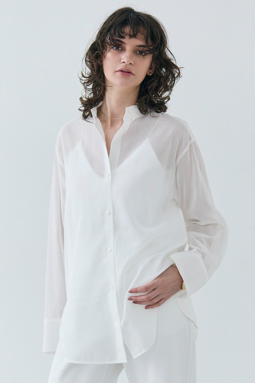 【ベイジ,/BEIGE,】のPLUMERIA(プルメリア)/コットンシアーバックボウタイブラウス 人気、トレンドファッション・服の通販 founy(ファニー) 　ファッション　Fashion　レディースファッション　WOMEN　トップス・カットソー　Tops/Tshirt　シャツ/ブラウス　Shirts/Blouses　バッグ　Bag　スタンド　Stand　スリーブ　Sleeve　デニム　Denim　ロング　Long　エレガント 上品　Elegant　other-8|ID: prp329100004506115 ipo3291000000032100111
