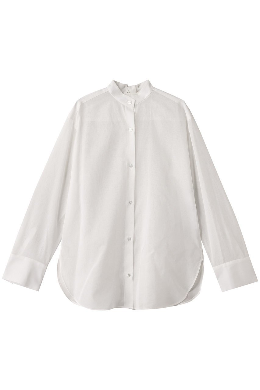 【ベイジ,/BEIGE,】のPLUMERIA(プルメリア)/コットンシアーバックボウタイブラウス 人気、トレンドファッション・服の通販 founy(ファニー) 　ファッション　Fashion　レディースファッション　Fashion for Women　トップス・カットソー　Cut & Sew Tops　シャツ・ブラウス・オフィスカジュアル　Elegant Blouses & Button-Ups　バッグ　Bags　スタンド　Stand Collar, Upright Stand　スリーブ　Sleeve, Long Sleeve / Short Sleeve　デニム　Denim, Jeans Material　ロング　Long, Long-Length　エレガント 上品　Elegant　 other-1|ID: prp329100004506115 ipo3291000000032908094