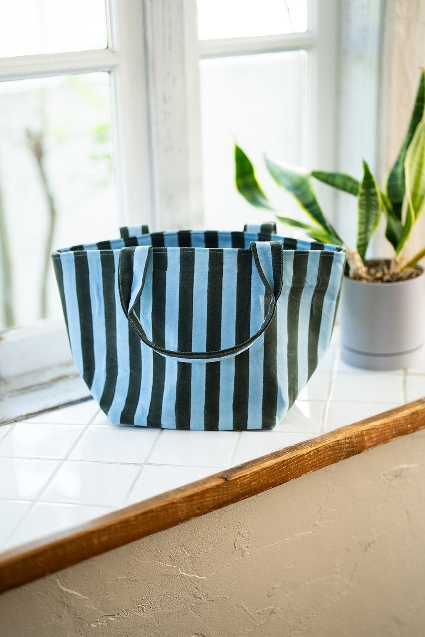 【エスゼット ブロックプリント/SZ Blockprints】のTHICK STRIPE トートバッグ 大人の最旬トレンドファッション＆コーディネート founy(ファウニー) 　ファッション　Fashion　レディースファッション　Fashion for Women　バッグ　Bags　ストライプ　Stripe, Striped Pattern　デニム　Denim, Jeans Material　フェミニン　Feminine, Girly　other-2|ID: prp329100004506117 ipo3291000000036926493