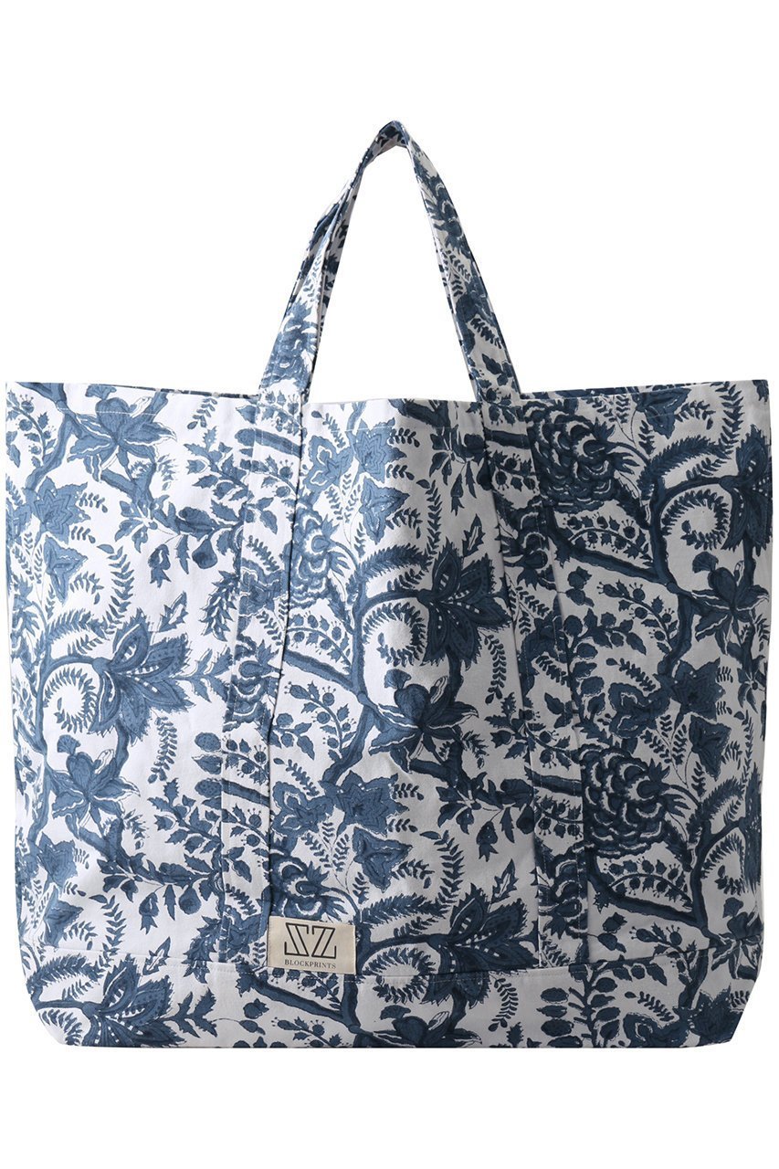 【エスゼット ブロックプリント/SZ Blockprints】のBIG PHOOL コットンオーバーサイズトートバッグ インテリア・キッズ・メンズ・レディースファッション・服の通販 founy(ファニー) 　ファッション　Fashion　レディースファッション　Fashion for Women　バッグ　Bags　ビッグ　Big, Oversized　ビーチ　Beach, Seaside　プリント　Print, Printed Pattern　ポケット　Pocket, Pocket Detail　リゾート　Resort, Vacation Style　夏　Summer　旅行　Travel　インディゴ|ID: prp329100004506118 ipo3291000000032778649