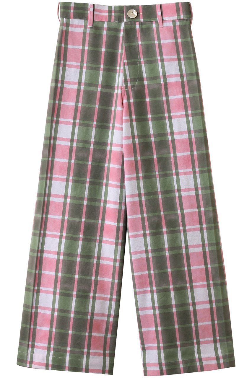 【エスゼット ブロックプリント/SZ Blockprints】のDISCO PANTS TARTAN ワイドパンツ インテリア・キッズ・メンズ・レディースファッション・服の通販 founy(ファニー) 　ファッション　Fashion　レディースファッション　Ladies' Fashion Online　パンツ　Pants　シンプル　Simple　ロング　Long　ワイド　Wide　再入荷　Restock/Back In Stock/Re Arrival　ピンク|ID: prp329100004506124 ipo3291000000032648413