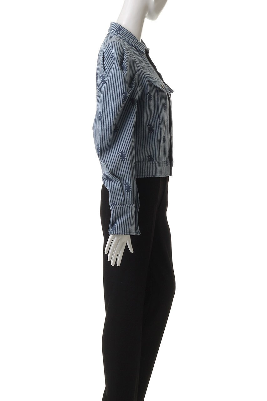 【エスゼット ブロックプリント/SZ Blockprints】のTOKYO JACKET THIN STRIPE PAISLEY デニムジャケット 人気、トレンドファッション・服の通販 founy(ファニー) 　ファッション　Fashion　レディースファッション　Fashion for Women　アウター　Coat / Outerwear Collection　レディースジャケット・軽アウター　Jackets　デニムジャケット / カジュアルアウター　Denim Jackets　コンパクト　Compact, Small Size　ジャケット　Jacket, Outerwear　ストライプ　Stripe, Striped Pattern　スリーブ　Sleeve, Long Sleeve / Short Sleeve　デニム　Denim, Jeans Material　フェミニン　Feminine, Girly　ペイズリー　Paisley, Ethnic Pattern　ロング　Long, Long-Length　other-3|ID: prp329100004506127 ipo3291000000032950178