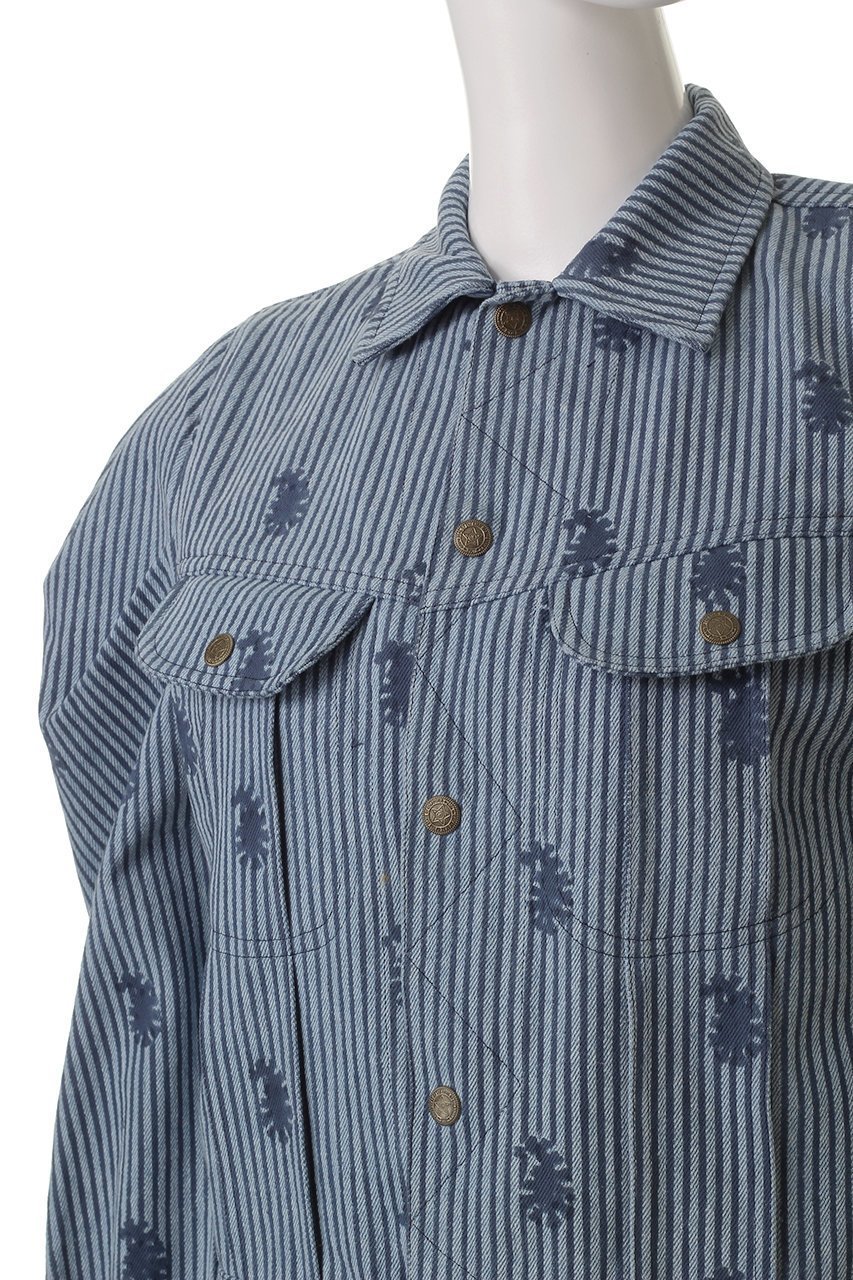 【エスゼット ブロックプリント/SZ Blockprints】のTOKYO JACKET THIN STRIPE PAISLEY デニムジャケット 人気、トレンドファッション・服の通販 founy(ファニー) 　ファッション　Fashion　レディースファッション　Fashion for Women　アウター　Coat / Outerwear Collection　レディースジャケット・軽アウター　Jackets　デニムジャケット / カジュアルアウター　Denim Jackets　コンパクト　Compact, Small Size　ジャケット　Jacket, Outerwear　ストライプ　Stripe, Striped Pattern　スリーブ　Sleeve, Long Sleeve / Short Sleeve　デニム　Denim, Jeans Material　フェミニン　Feminine, Girly　ペイズリー　Paisley, Ethnic Pattern　ロング　Long, Long-Length　other-5|ID: prp329100004506127 ipo3291000000035960471