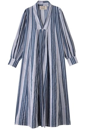 【エスゼット ブロックプリント/SZ Blockprints】のLEO DRESS SEASIDE STRIPE Vネックワンピース 人気、トレンドファッション・服の通販 founy(ファニー) ファッション Fashion レディースファッション WOMEN ワンピース Dress ドレス Party Dresses チュニック Tunic ストライプ Stripe チュニック Tunic フォルム Form リラックス Relax 今季 This Season |ID:prp329100004506128