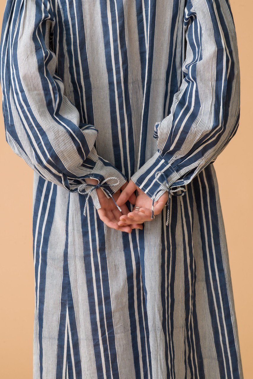 【エスゼット ブロックプリント/SZ Blockprints】のLEO DRESS SEASIDE STRIPE Vネックワンピース 人気、トレンドファッション・服の通販 founy(ファニー) 　ファッション　Fashion　レディースファッション　Fashion for Women　ワンピース　Dresses　フォーマル・パーティードレス・結婚式用ドレス　Elegant & Casual Dresses　チュニック　Tunic Tops & Dresses　ストライプ　Stripe, Striped Pattern　チュニック　Tunic, Long Top　フォルム　Silhouette, Form　リラックス　Relax, Relaxed Fit　今季　This Season, Current Season　other-8|ID: prp329100004506128 ipo3291000000032859791