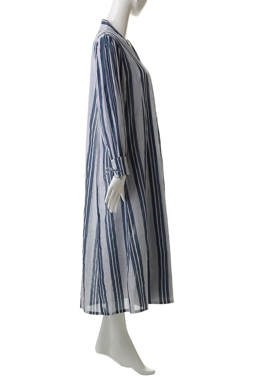 【エスゼット ブロックプリント/SZ Blockprints】のLEO DRESS SEASIDE STRIPE Vネックワンピース 人気、トレンドファッション・服の通販 founy(ファニー) 　ファッション　Fashion　レディースファッション　Fashion for Women　ワンピース　Dresses　フォーマル・パーティードレス・結婚式用ドレス　Elegant & Casual Dresses　チュニック　Tunic Tops & Dresses　ストライプ　Stripe, Striped Pattern　チュニック　Tunic, Long Top　フォルム　Silhouette, Form　リラックス　Relax, Relaxed Fit　今季　This Season, Current Season　other-3|ID: prp329100004506128 ipo3291000000035673259